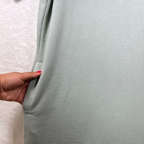 ROOTS Light Green Velvet Logo Sweatshirt Sweater Mini Dress Womens Size Small - Picture 5 of 13